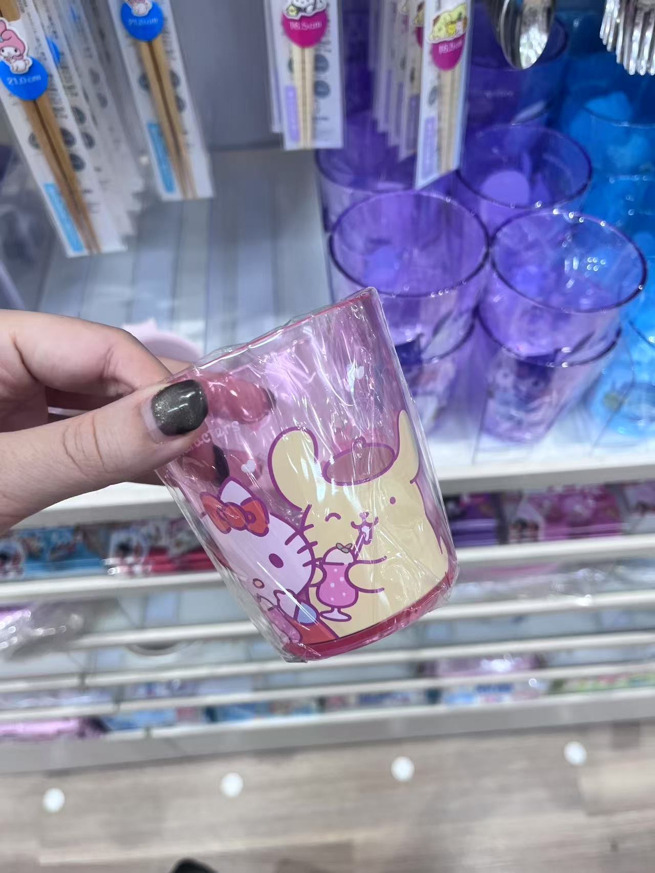粉色 kt布丁狗图案水杯