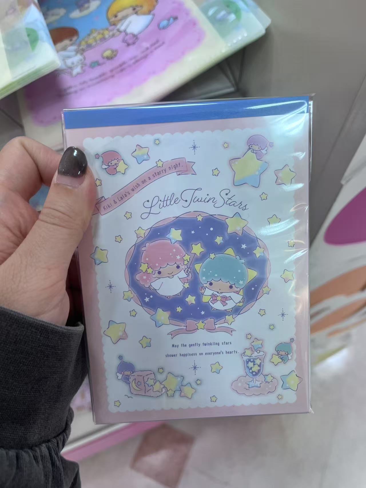 三丽鸥 白色边 双子星许愿图案 笔记本