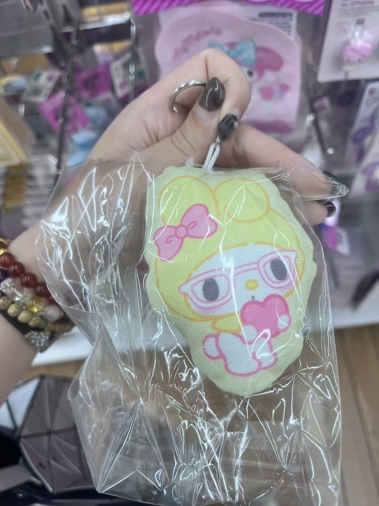 黄色 戴眼镜 美乐蒂 挂件 