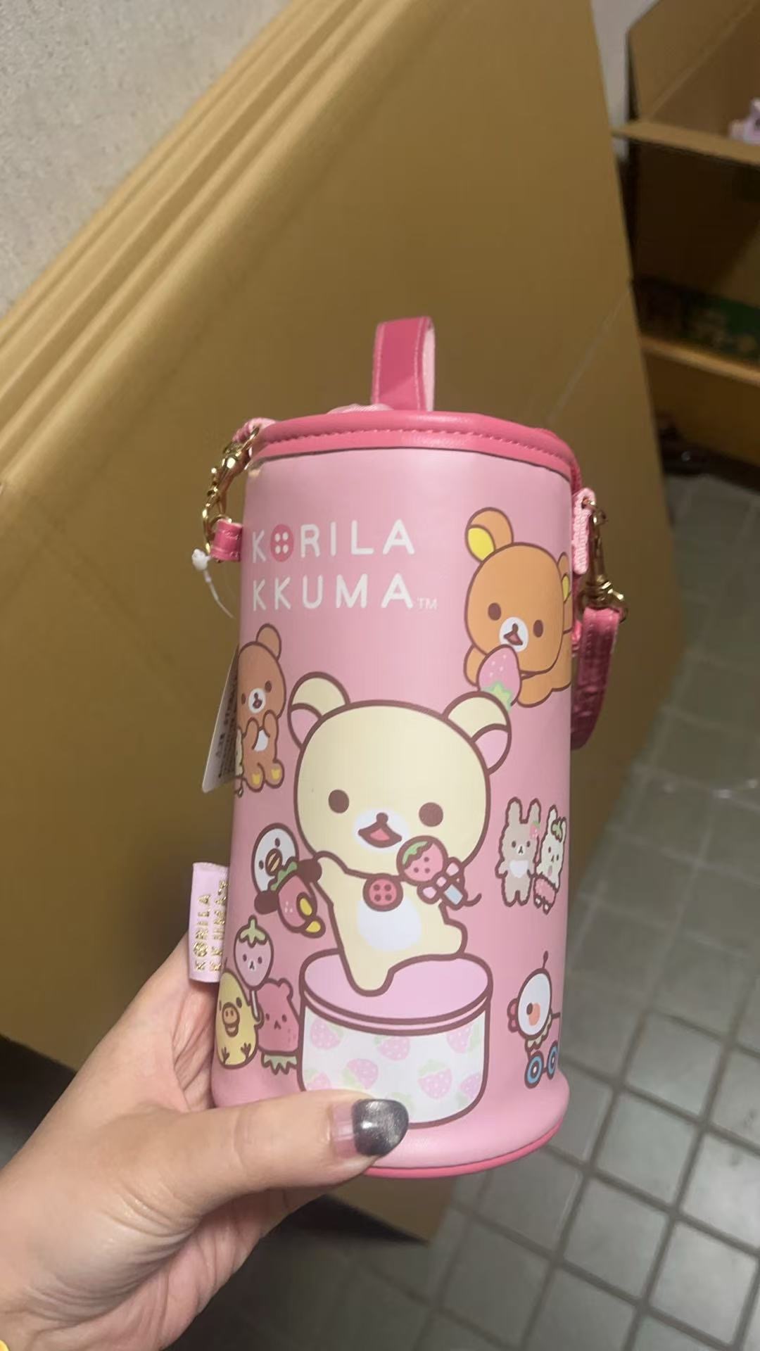轻松熊水杯斜挎包