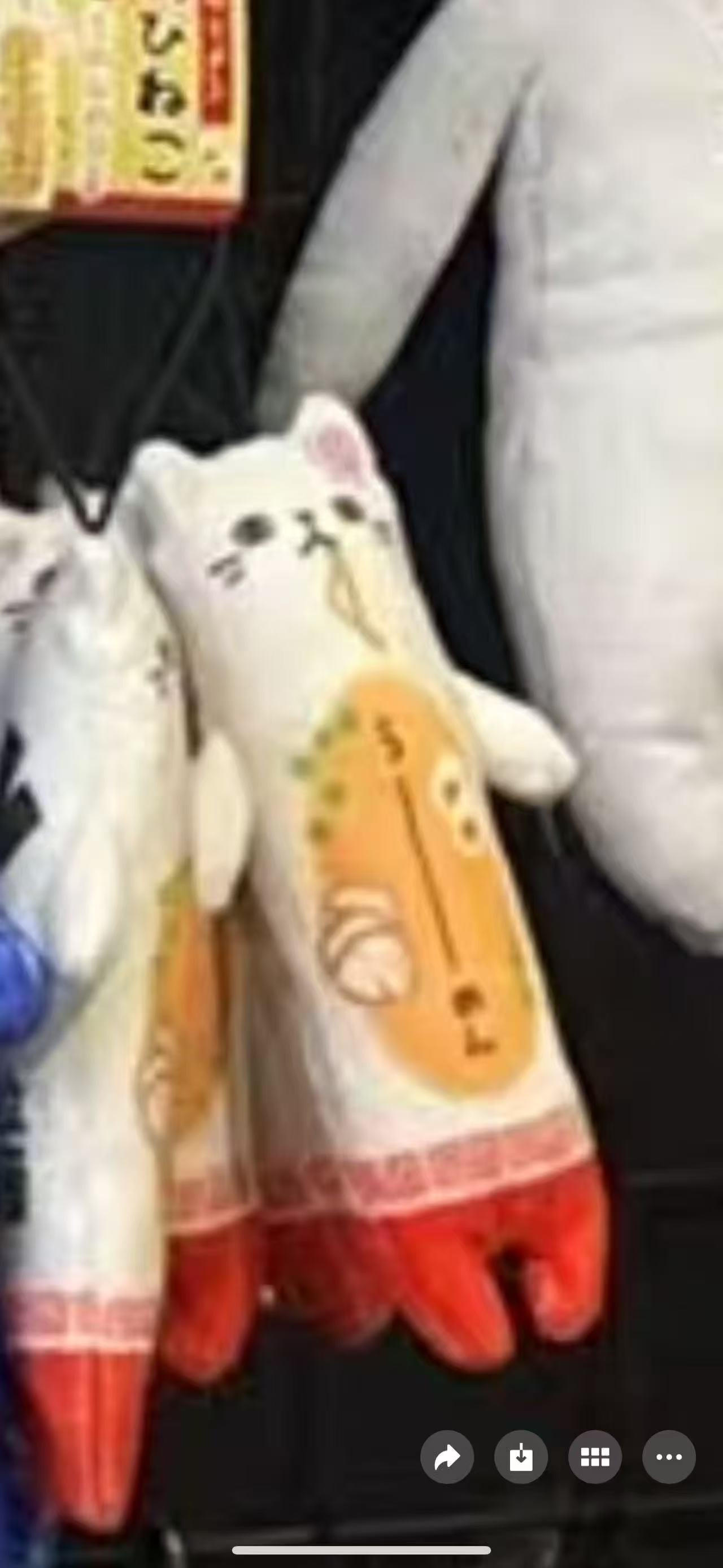 拉面肉条猫白色挂件