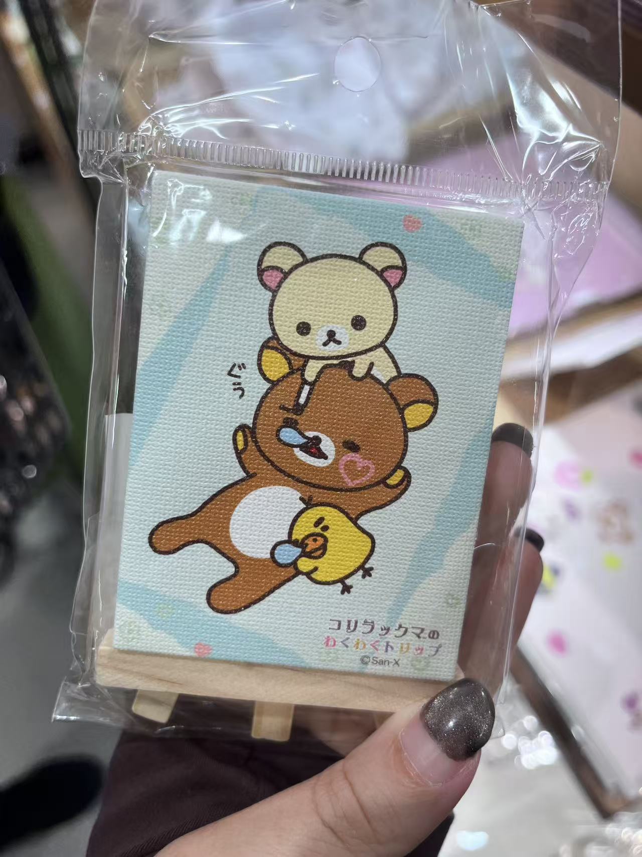 大阪 轻松熊 熊哥小鸡睡觉 熊妹调皮 摆件 