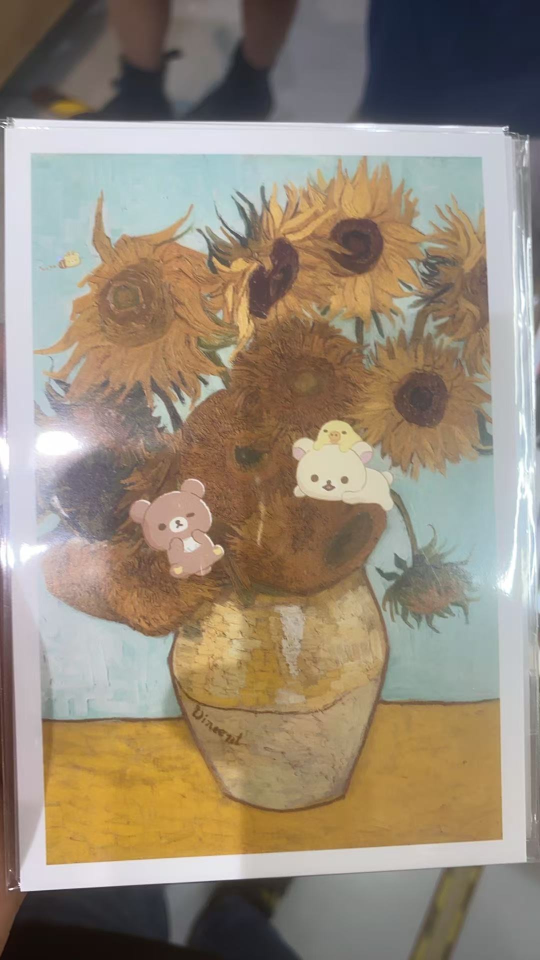 大阪 轻松熊 向日葵 熊哥熊妹卡片
