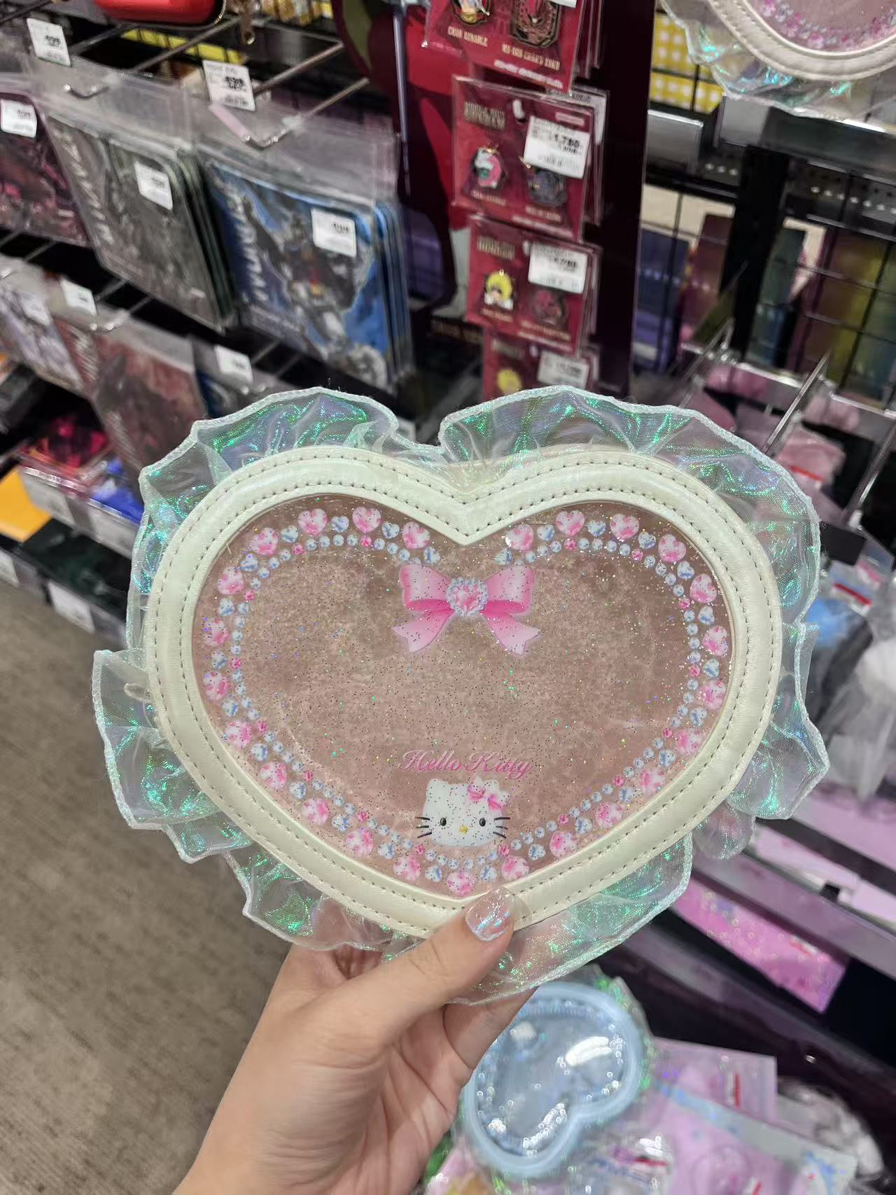 三丽欧 爱心 白色玫粉色kt 包 