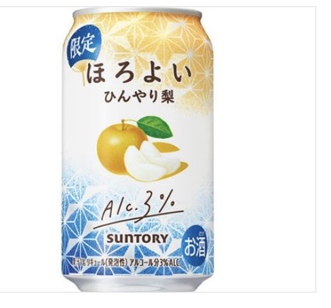 サントリ一 ほろよいひんやり梨Alc 3%