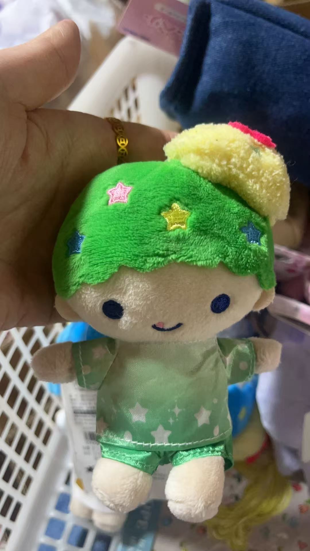 双子星绿色睡衣天使宝宝玩偶 挂件