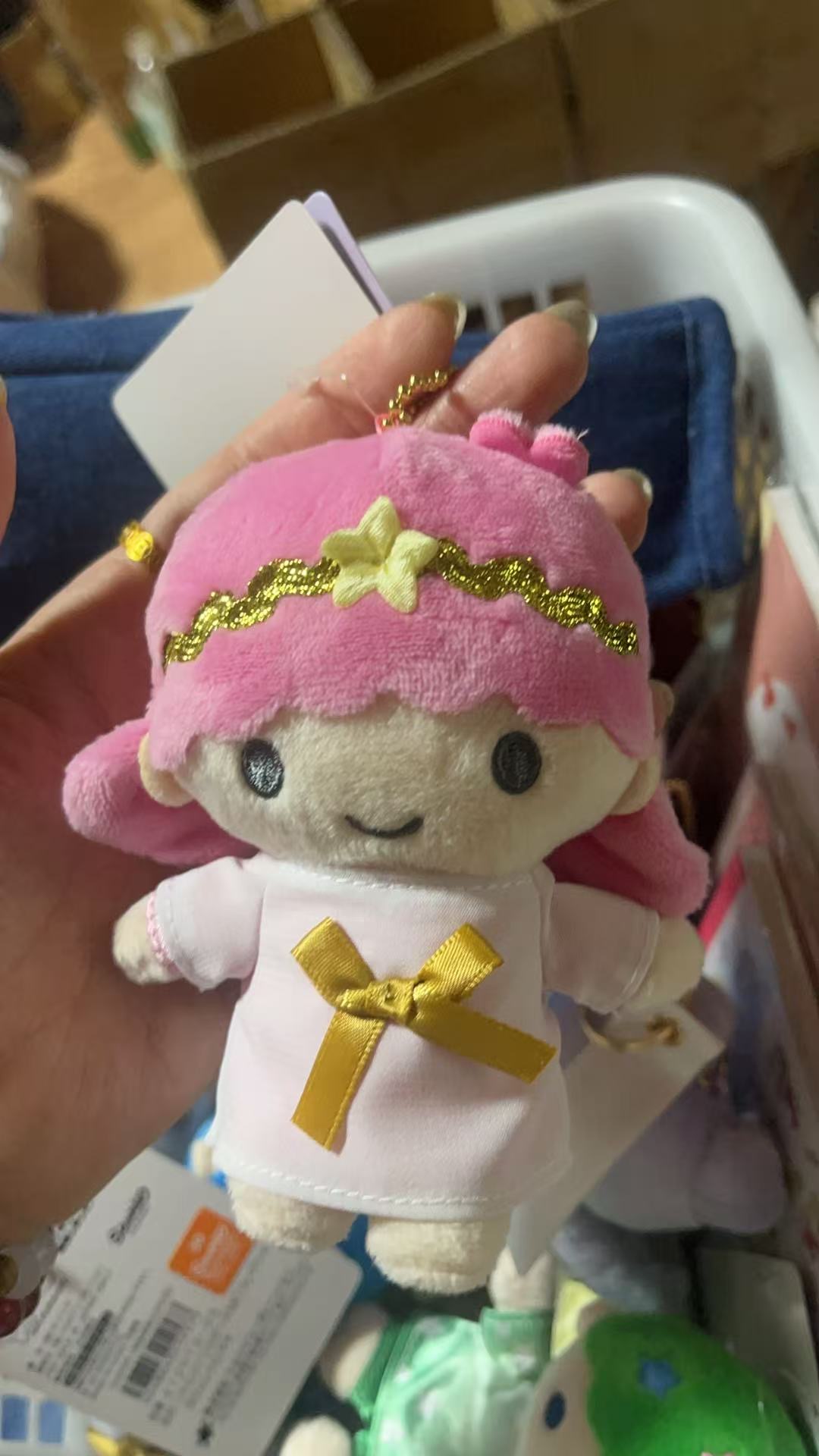 双子星粉色帽子睡衣天使宝宝玩偶 挂件