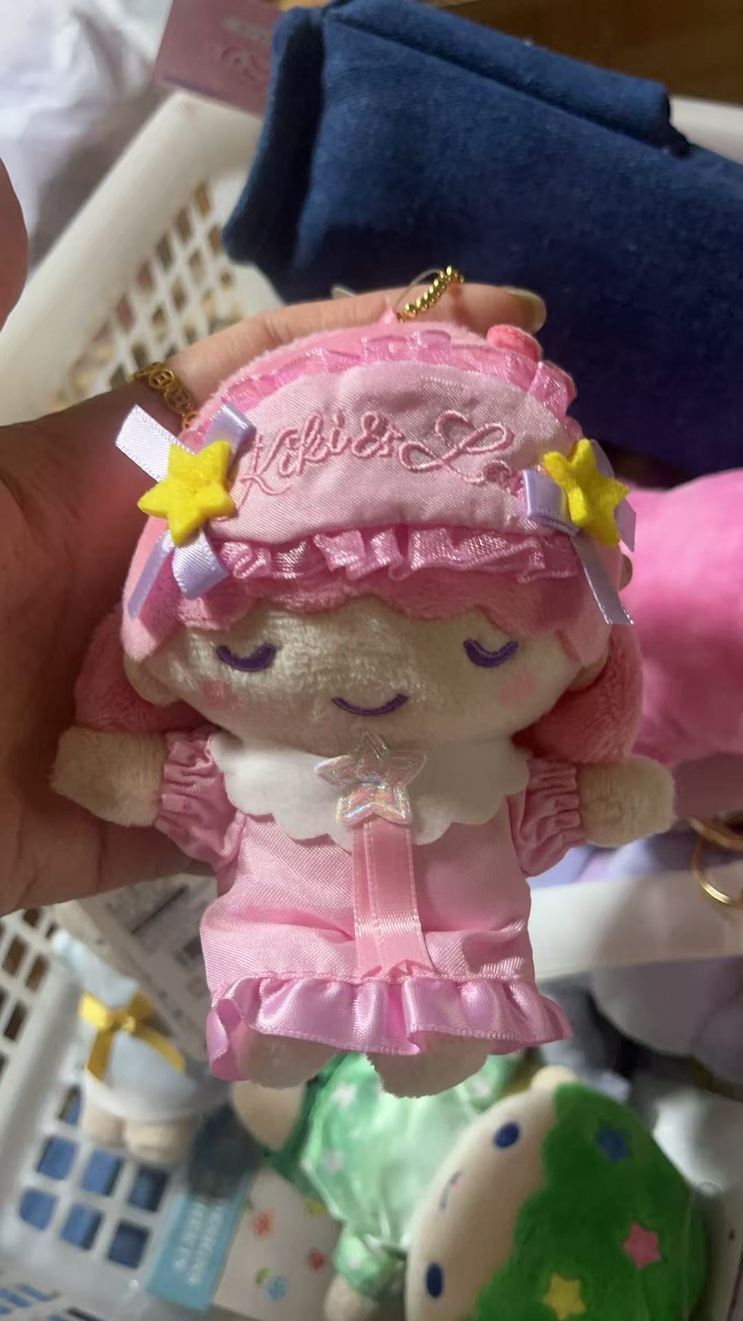 双子星粉色睡衣闭眼微笑天使宝宝 玩偶 挂件