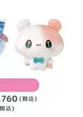 白色棕色异色耳朵 水汪汪小眼睛 蓝色领结挂件