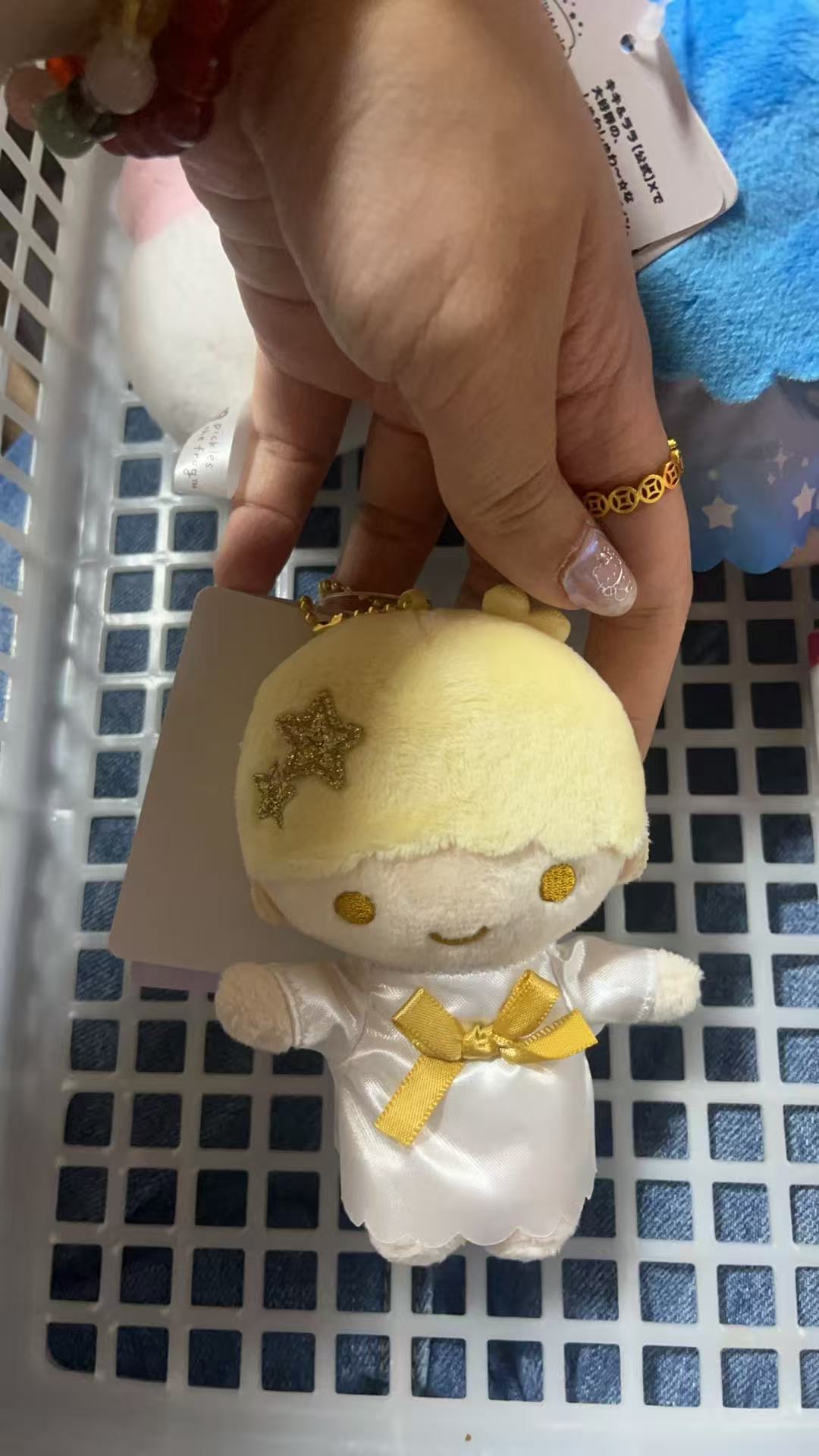双子星白色睡衣小天使玩偶 挂件
