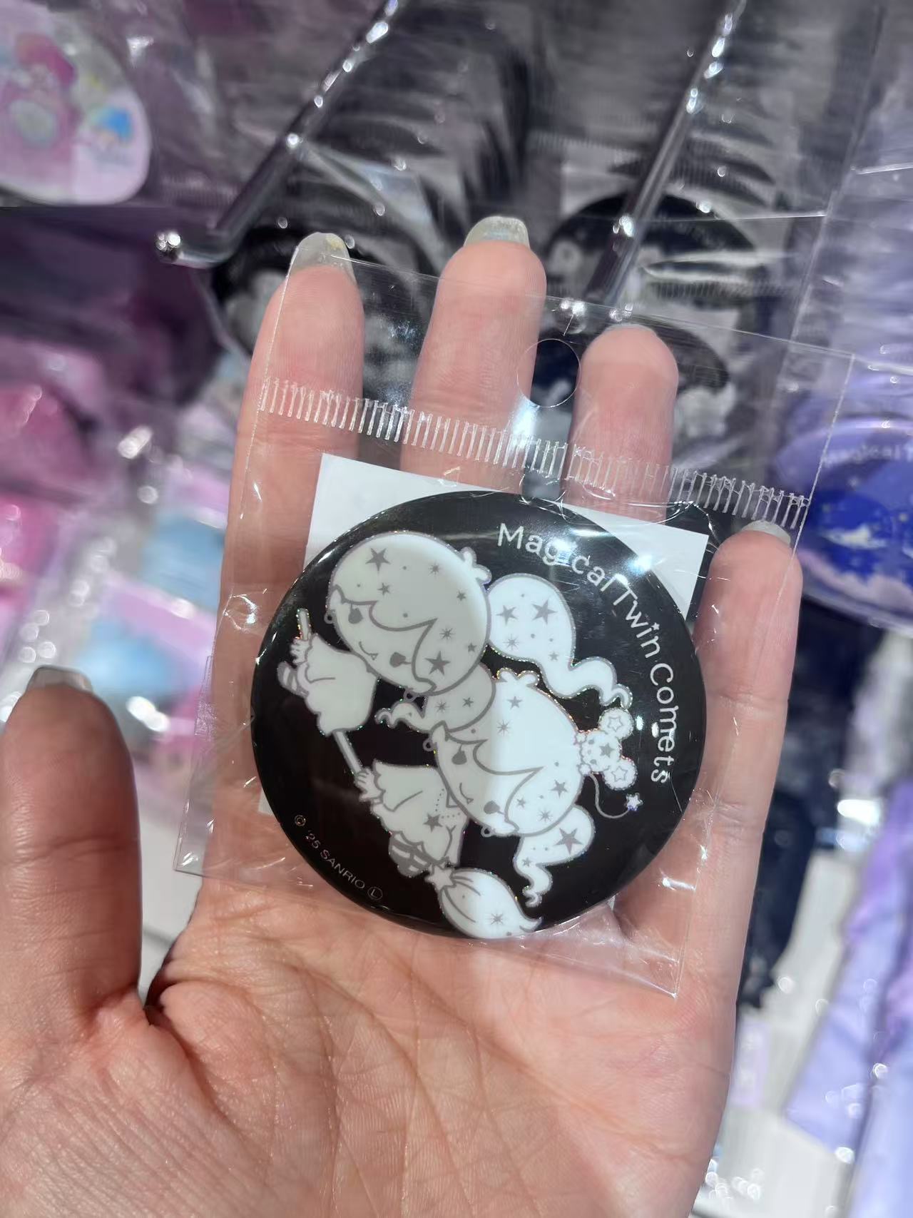 魔法双子彗星 黑底 徽章