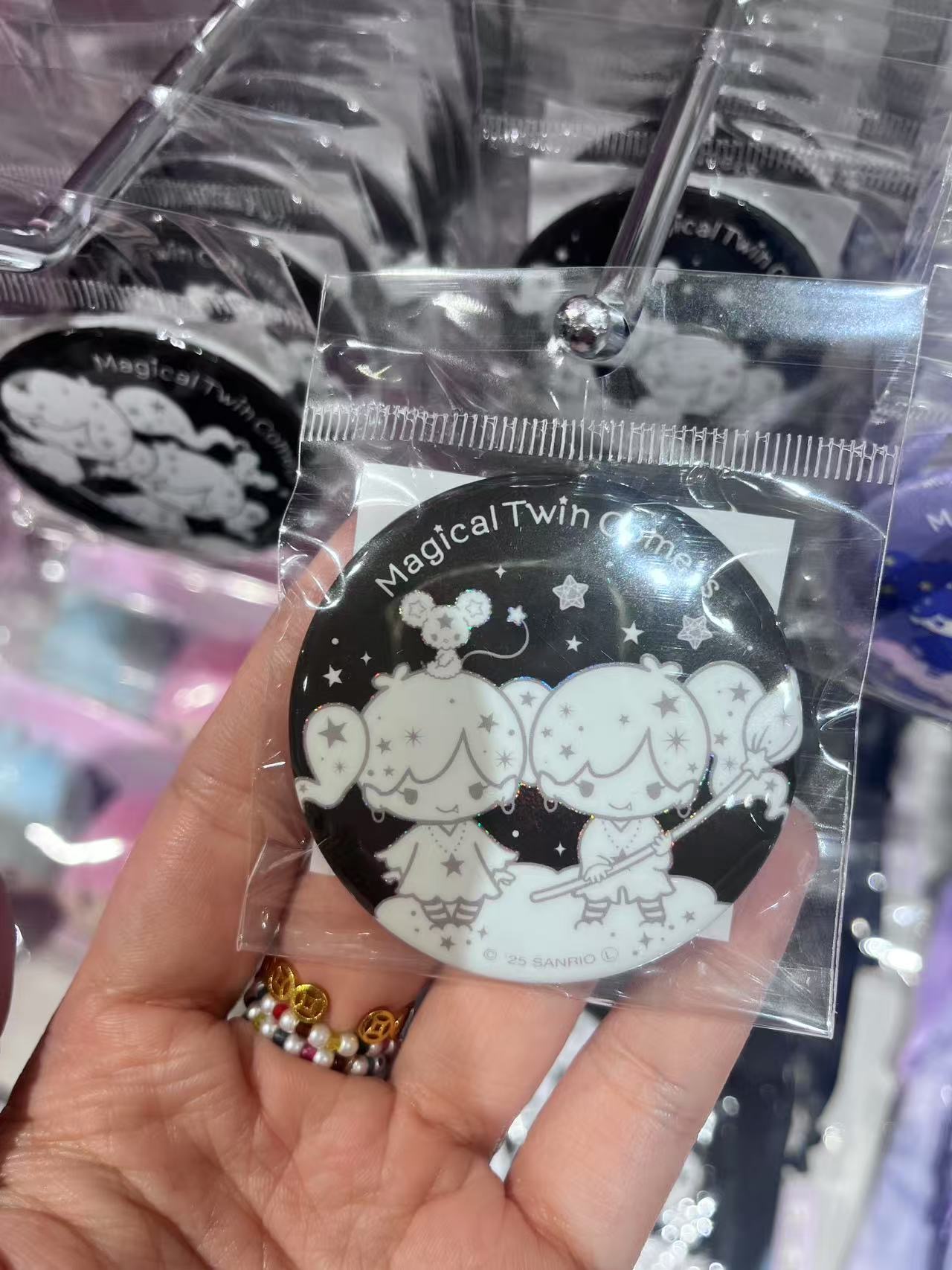 魔法双子彗星 黑底 徽章