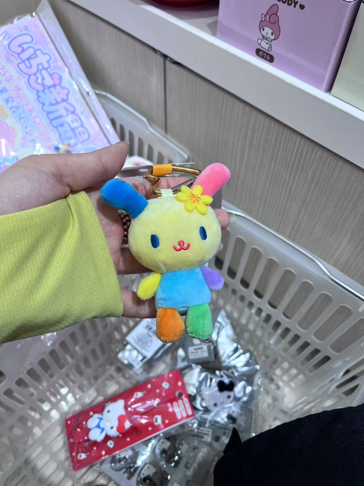 0711花小兔 爱心环挂件
