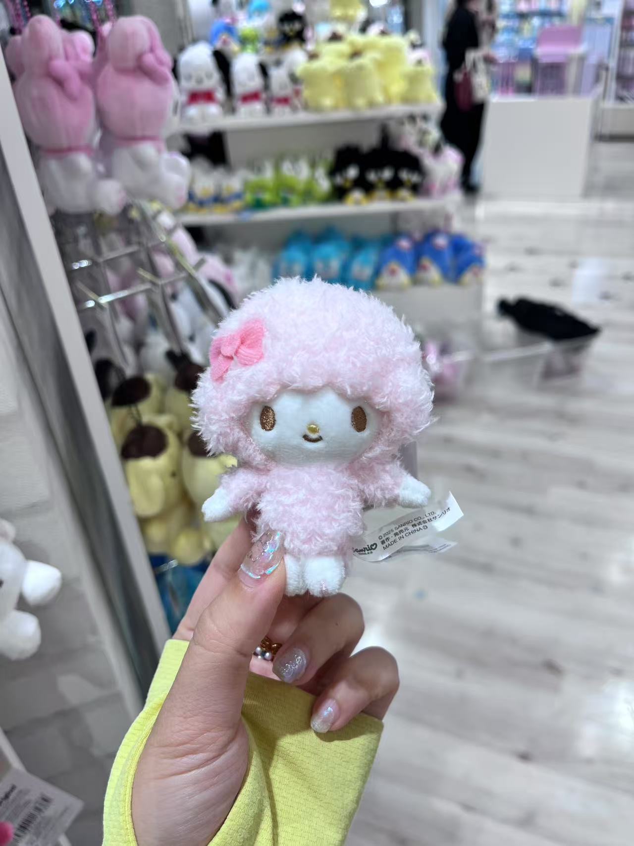 0711小羊 粉色 爱心环挂件