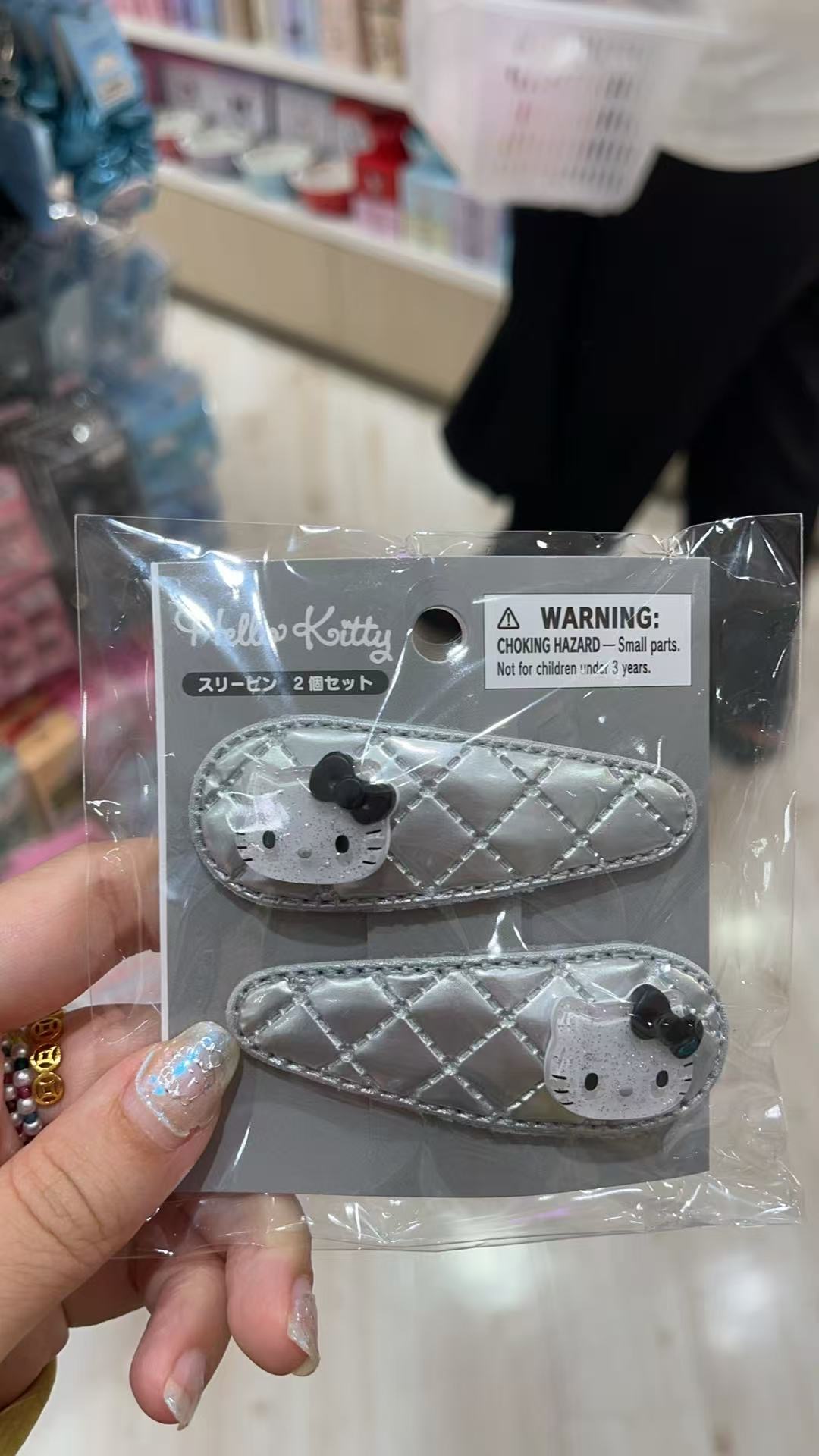 0711 kt银色发夹一对