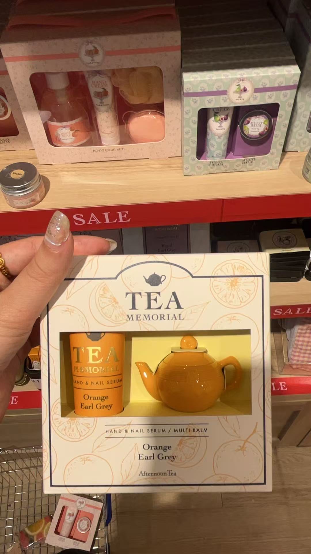 0713橙子伯爵味道茶壶形状指甲手护理套装