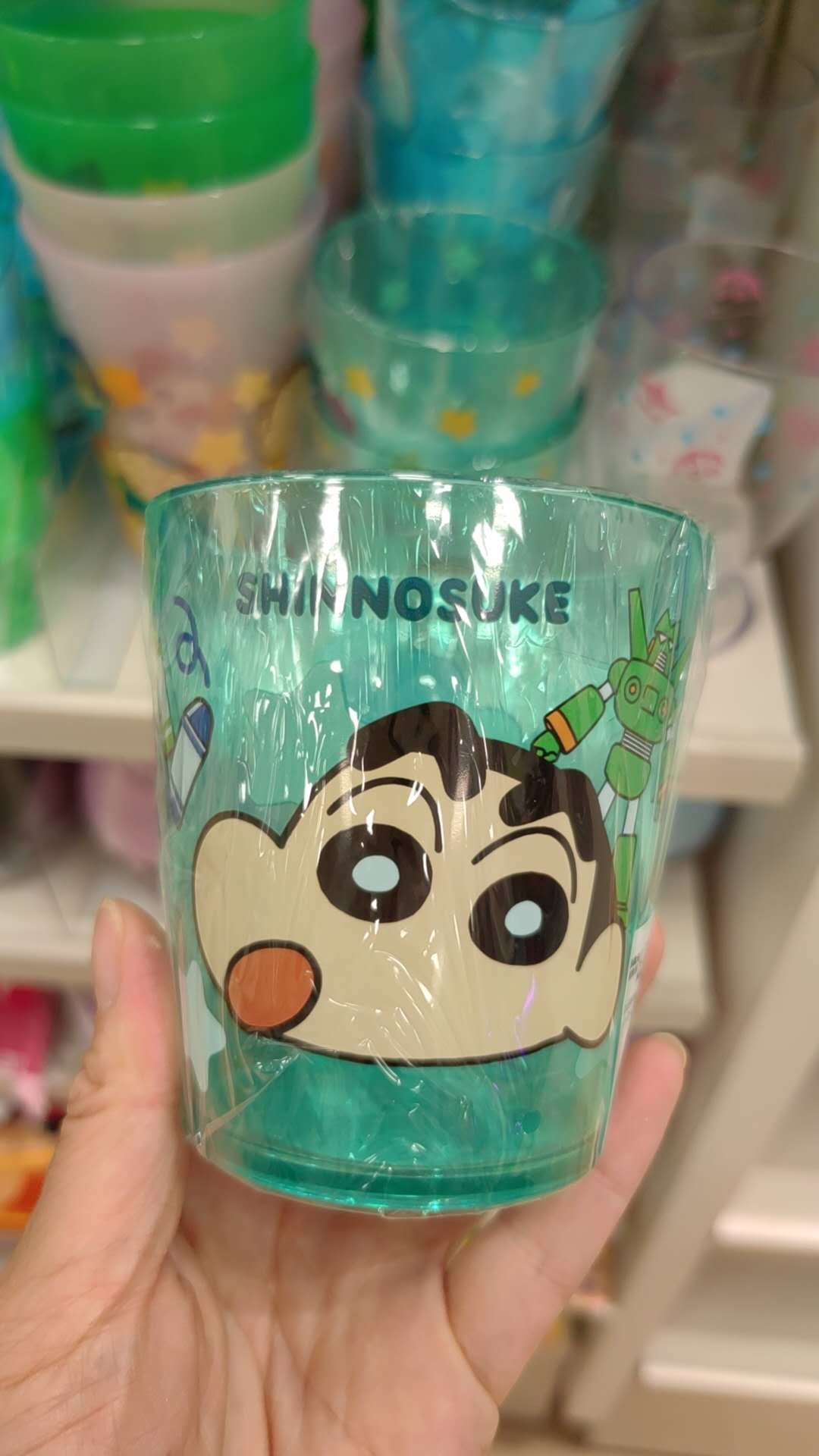 0723蜡笔小新头像绿色水杯