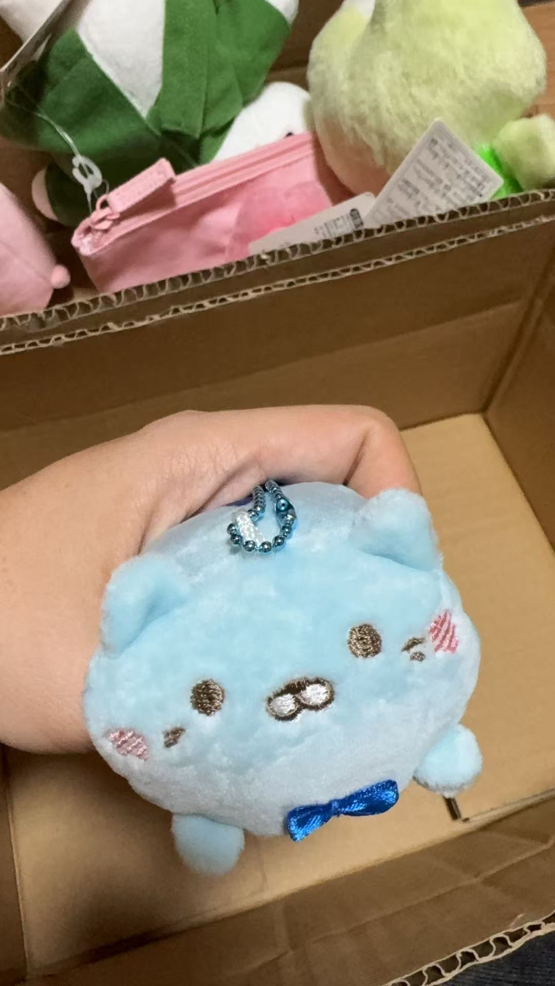 0825 蓝色可爱小猫 胸前蓝色领结 挂件
