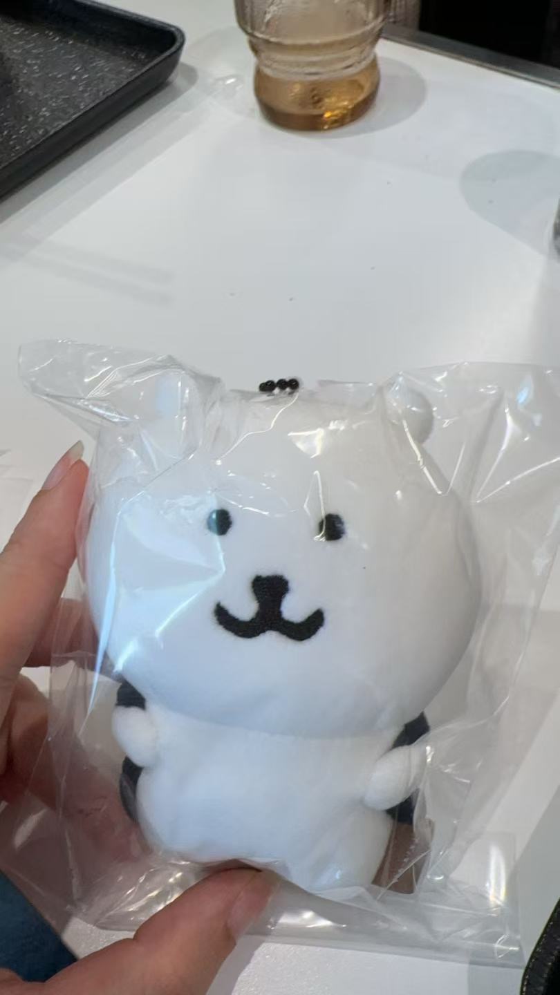 0901 白色 自嘲熊 挂件