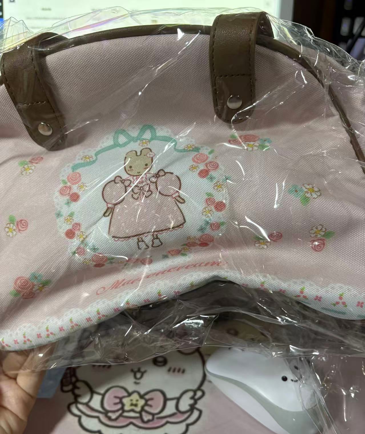 0917 茉莉兔粉色 手拎包