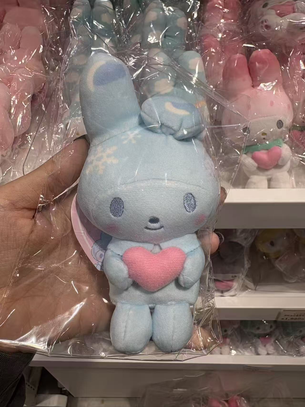 0919蓝色雪花 抱粉心美乐蒂毛绒玩偶