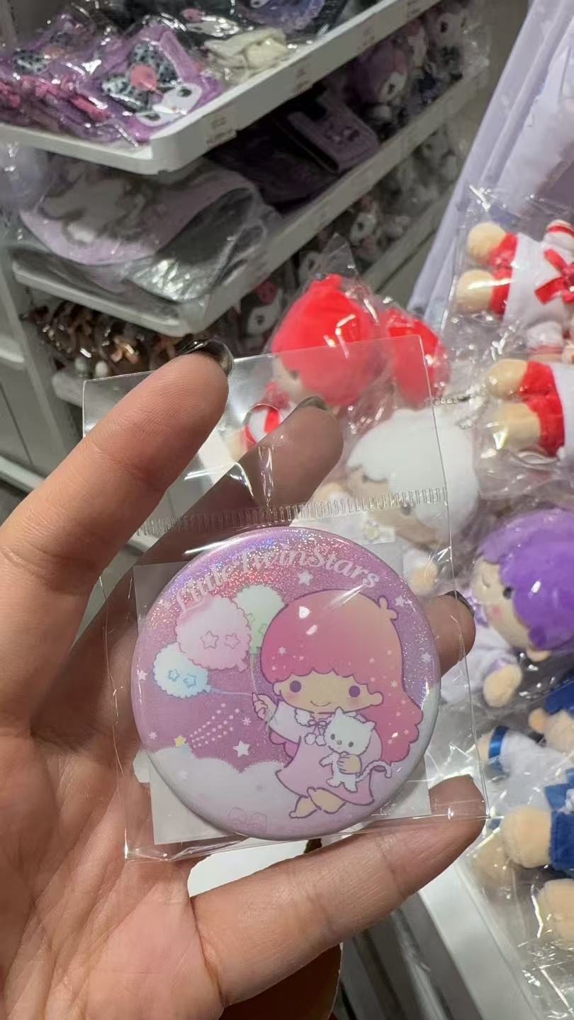 0919 三丽鸥 双子星粉色拉拉 徽章