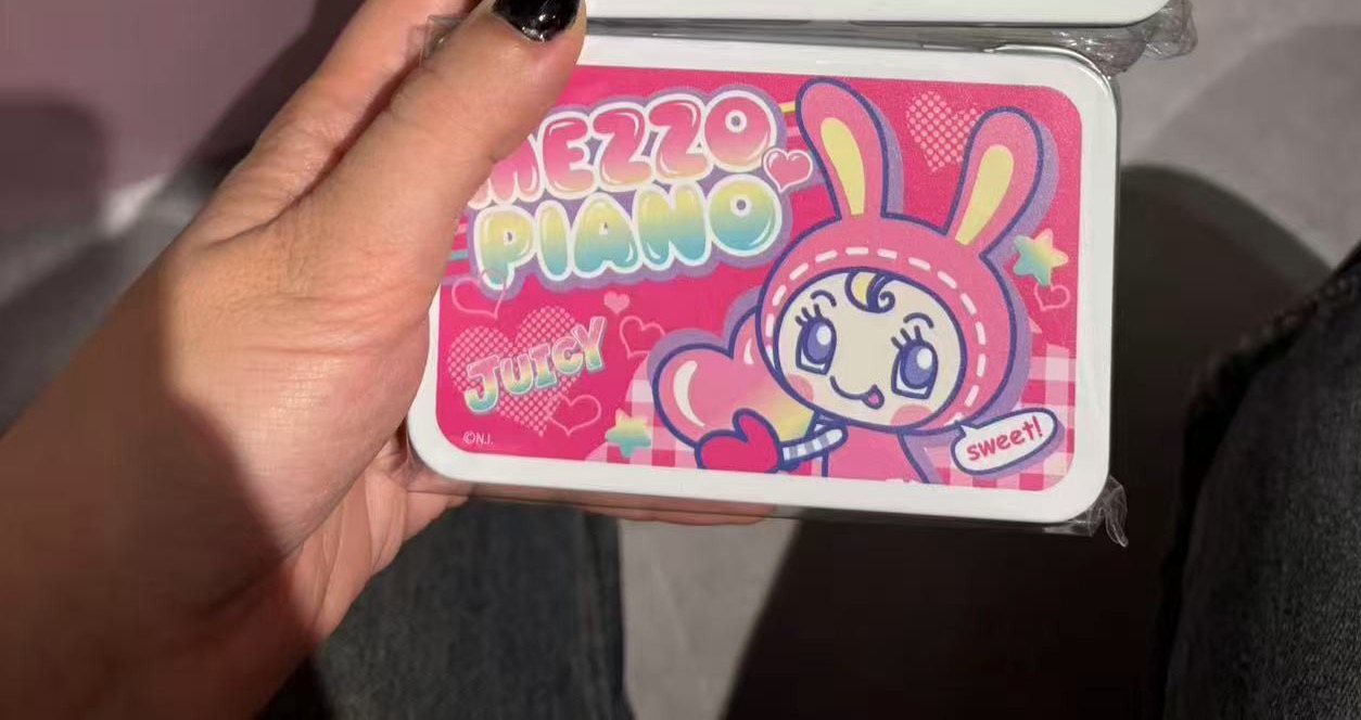 0920 Narumiya 粉色女孩 长耳朵 抱爱心图案 收纳盒