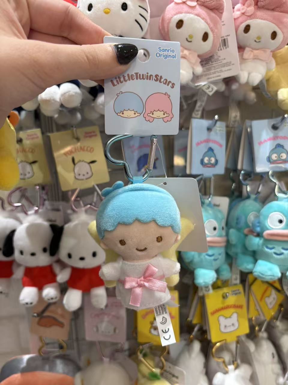 0920 三丽欧 双子星 蓝色头发 白色衣服蝴蝶结 挂件 