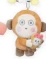 0921 三丽欧好朋友系列 黄色猴子抱小猴子 毛绒挂件 