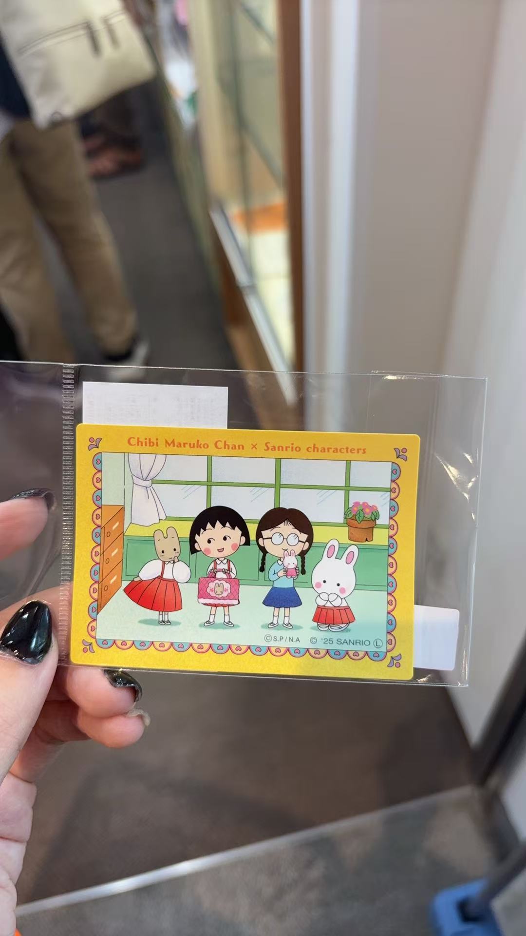 0921 樱桃小丸子姐妹两 白兔子 茉莉兔 贴纸