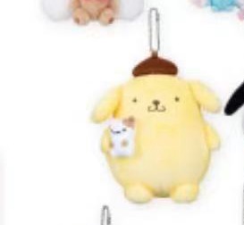 0921 三丽欧 好朋友系列 布丁狗抱白毛狗 毛绒挂件