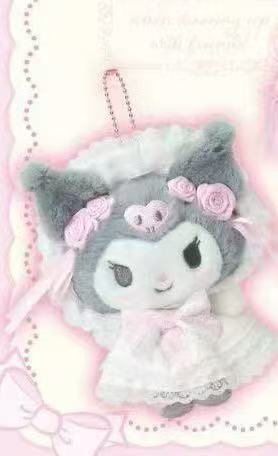 0925 三丽欧库洛米 灰色耳朵 白色连衣裙 挂件 不保单