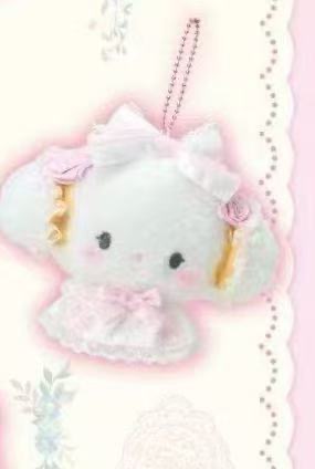 0925 三丽欧小麦云 头戴粉蝴蝶结 耳朵黄边 挂件 不保单