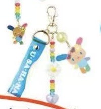1004 三丽鸥 彩色珠 小花兔爱心手机链