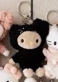 1001 三丽鸥 黑色猫套 kt毛绒挂件