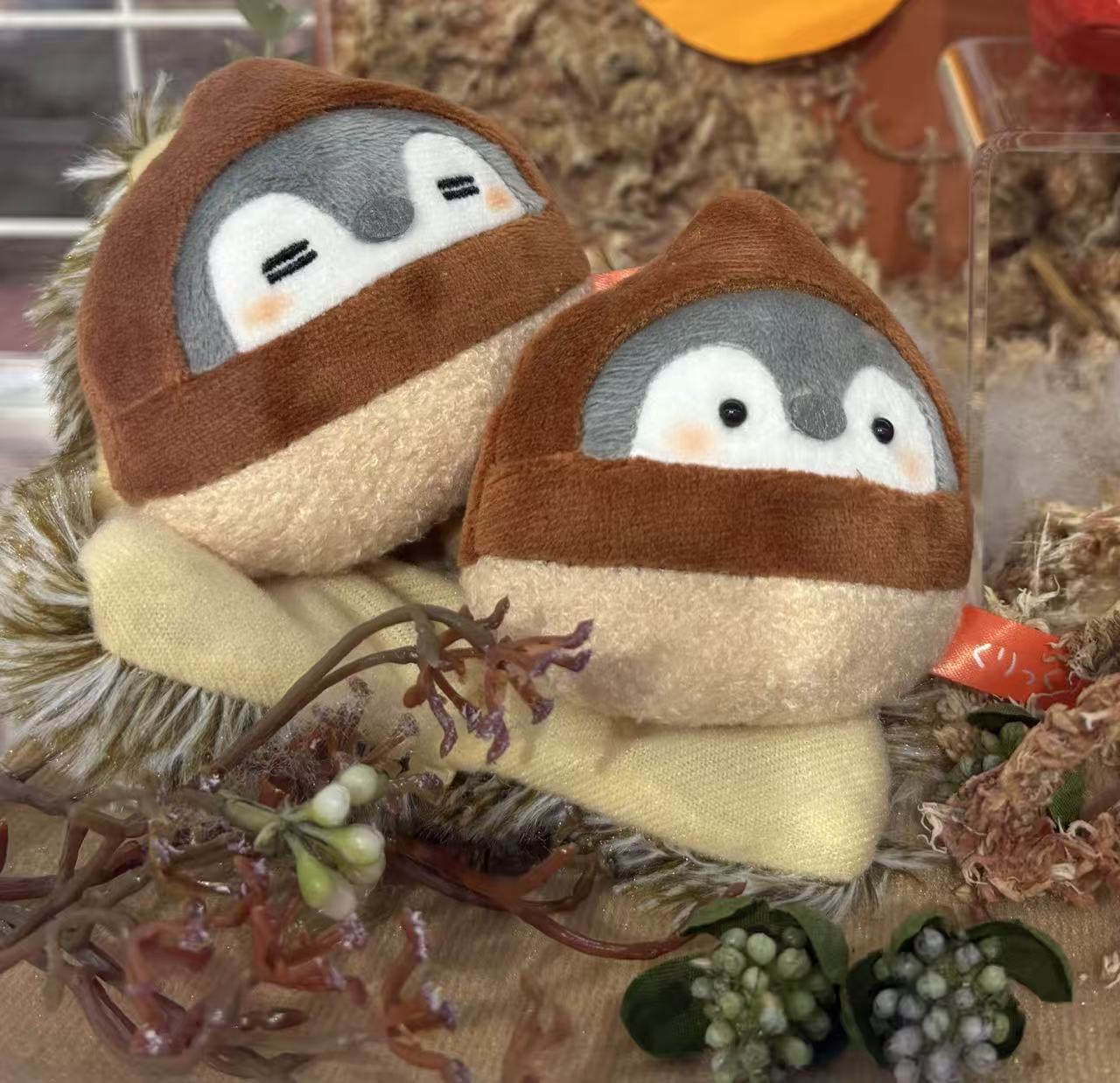 1003 丰收 企鹅 栗子毛绒挂件