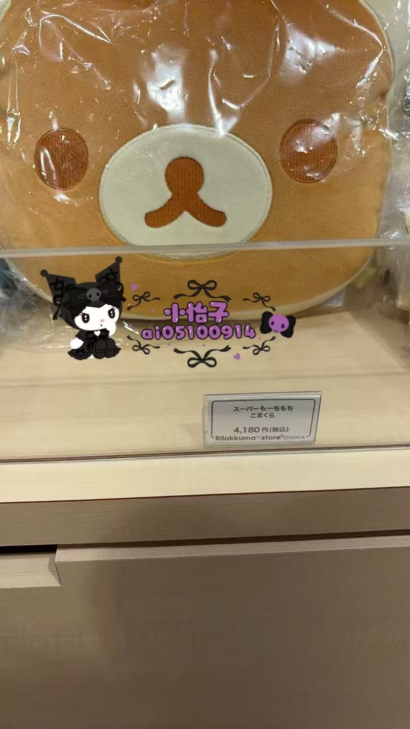 1008 轻松熊棕色 圆形抱枕 头顶哥哥 