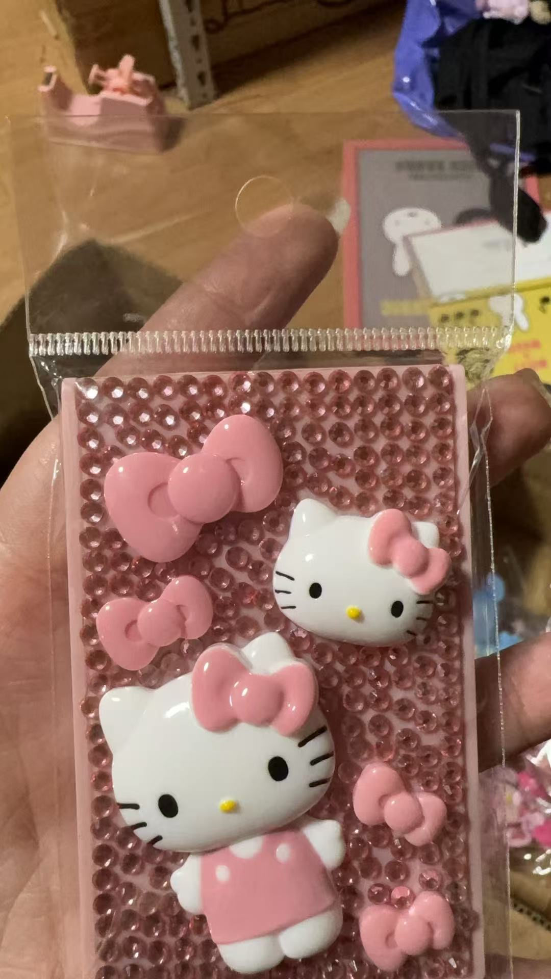 1008 三丽鸥 kt 粉色满钻 镜子