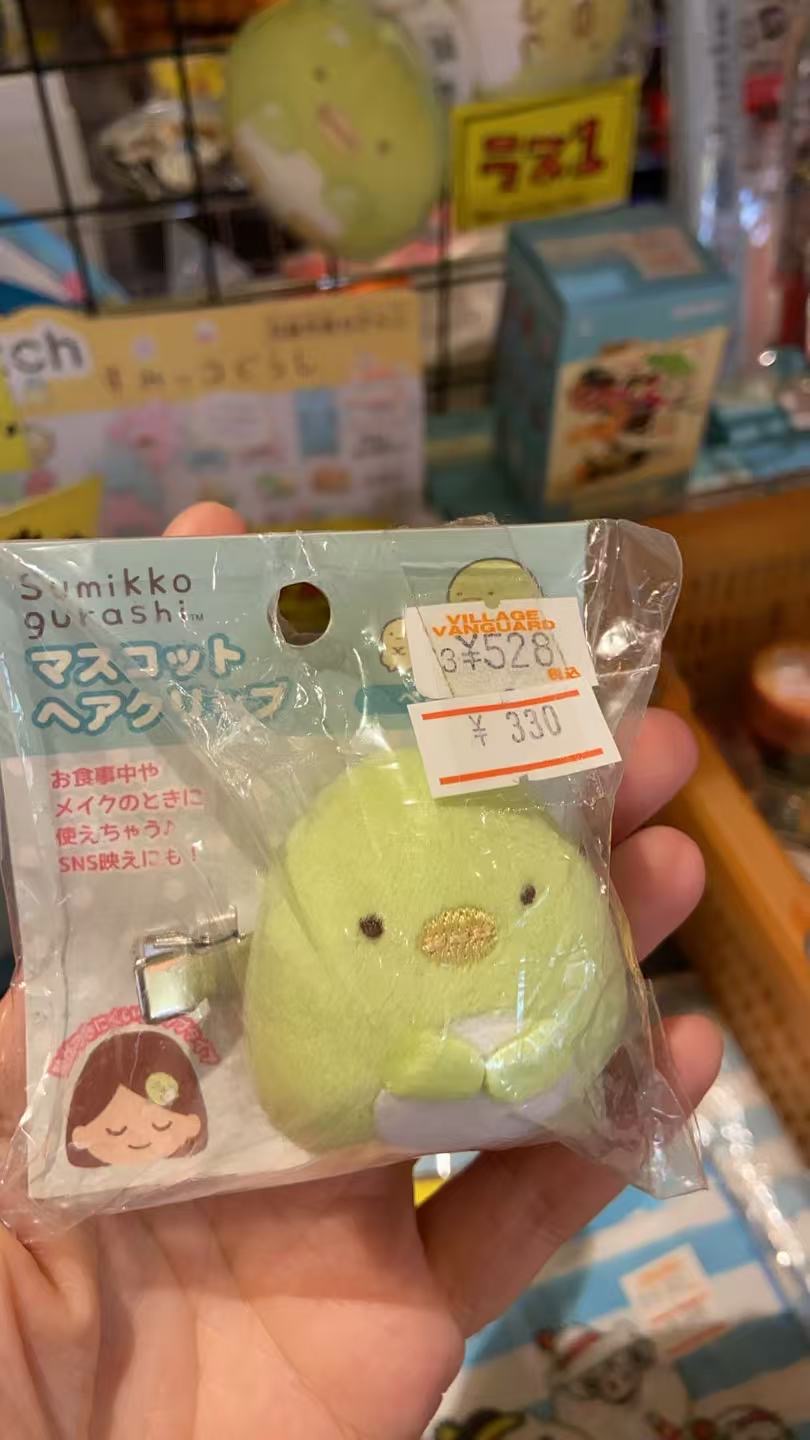 1010 角落小伙伴 绿鹅 毛绒发夹