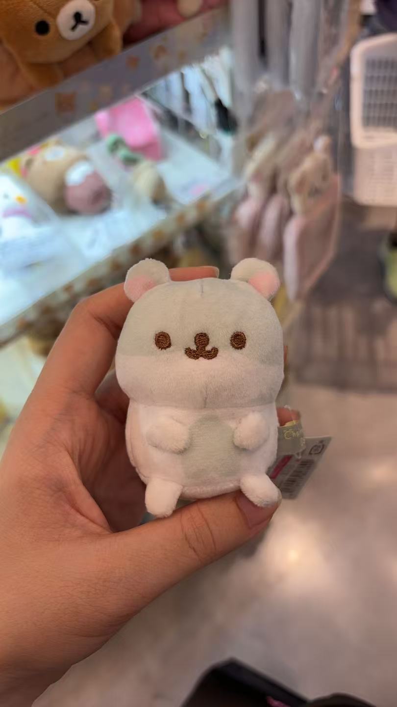 1013 蓝白相间 小松鼠  玩偶手玉