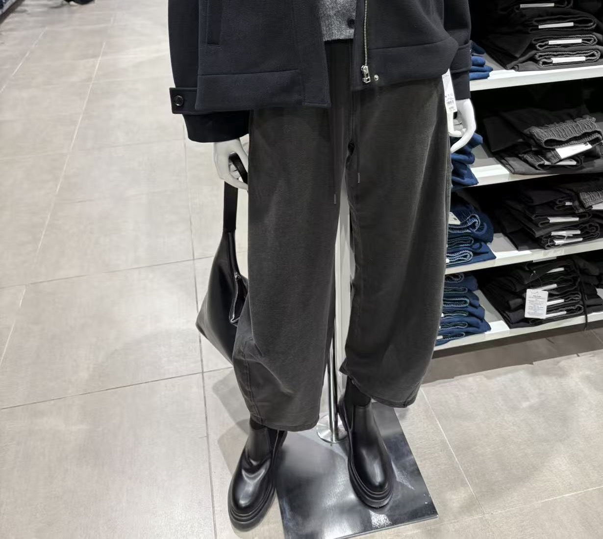 1014 GU系带 女士牛仔运动桶裤 L码数 