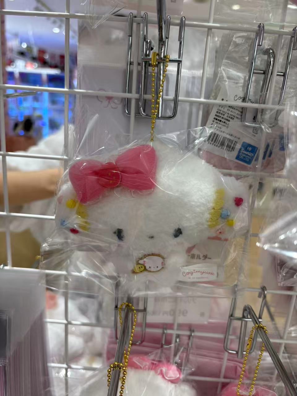 1017 三丽鸥 小麦云 粉色蝴蝶结 毛绒挂件