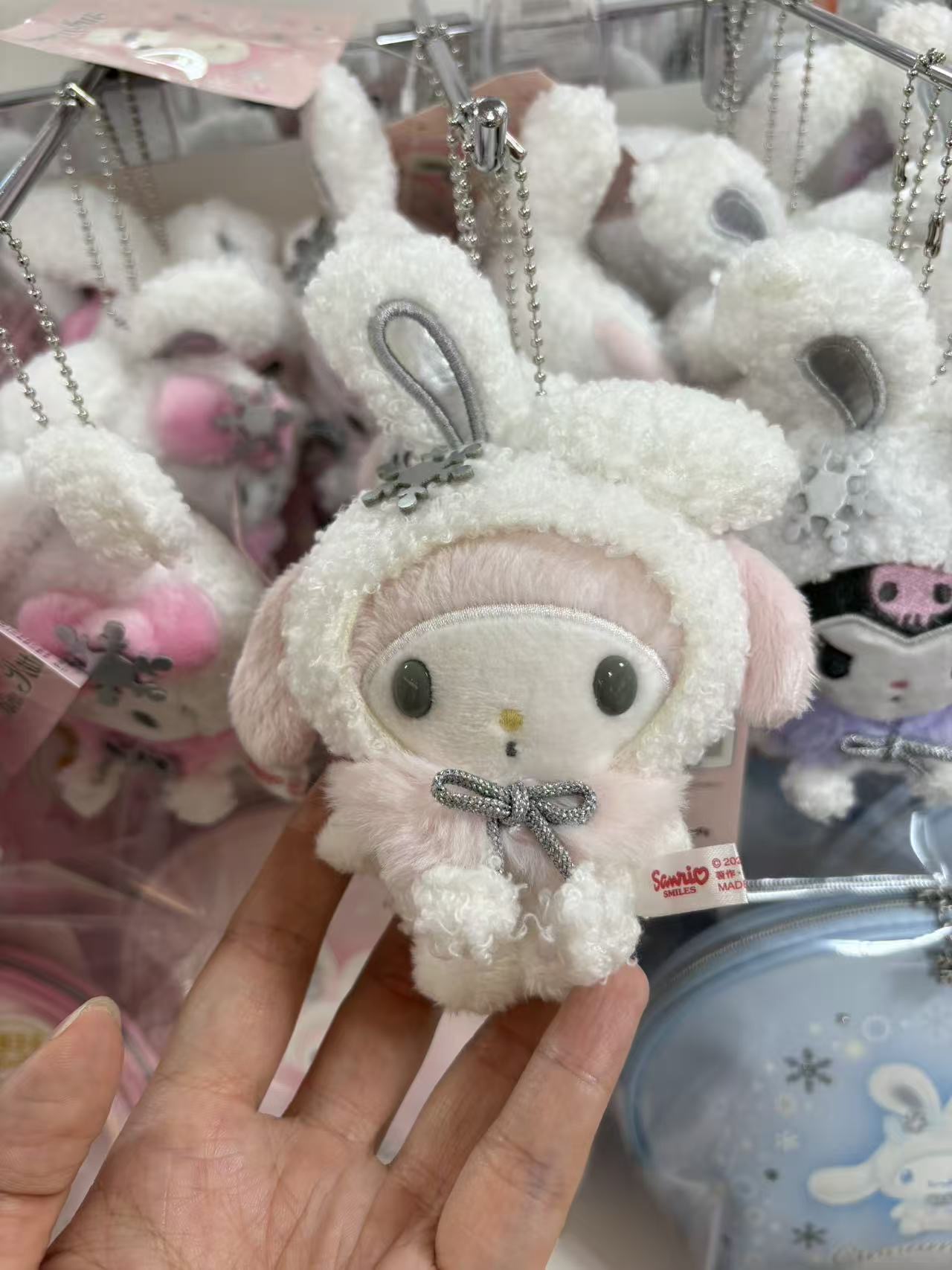 1017 雪兔装扮 美乐蒂毛绒挂件