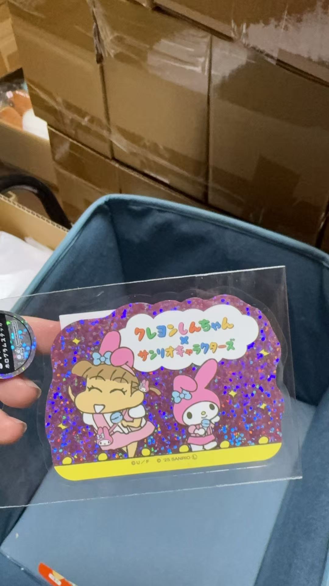 1018 三丽鸥 小新和美乐蒂 亮闪闪 贴纸