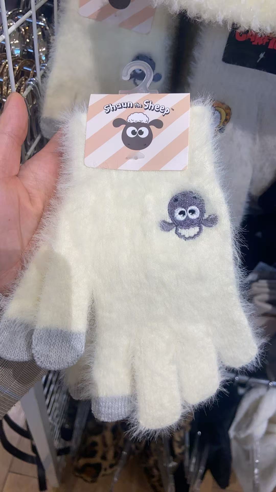 1021 卡通骷髅头图案 白色手套