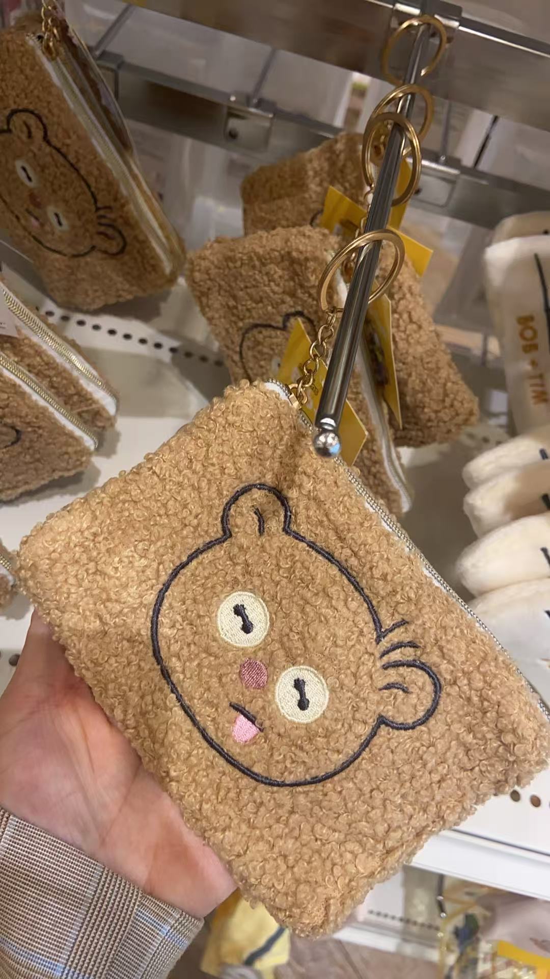 1021 棕色 小熊 收纳包