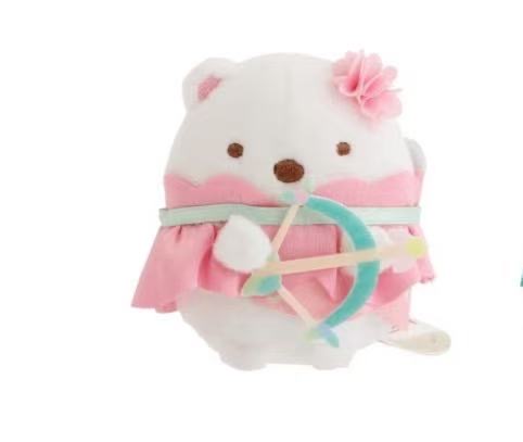 1024 角落小伙伴 白熊手玉 粉色衣服 毛绒玩偶