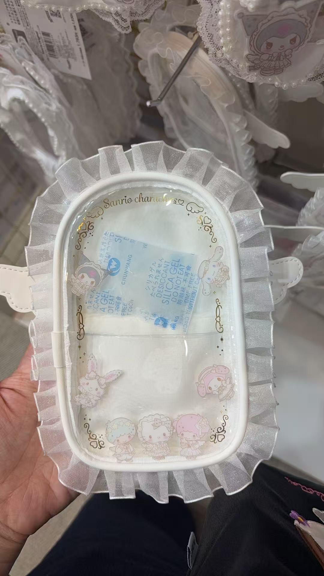 1024 三丽鸥 kt双子星 蕾丝边 小收纳袋