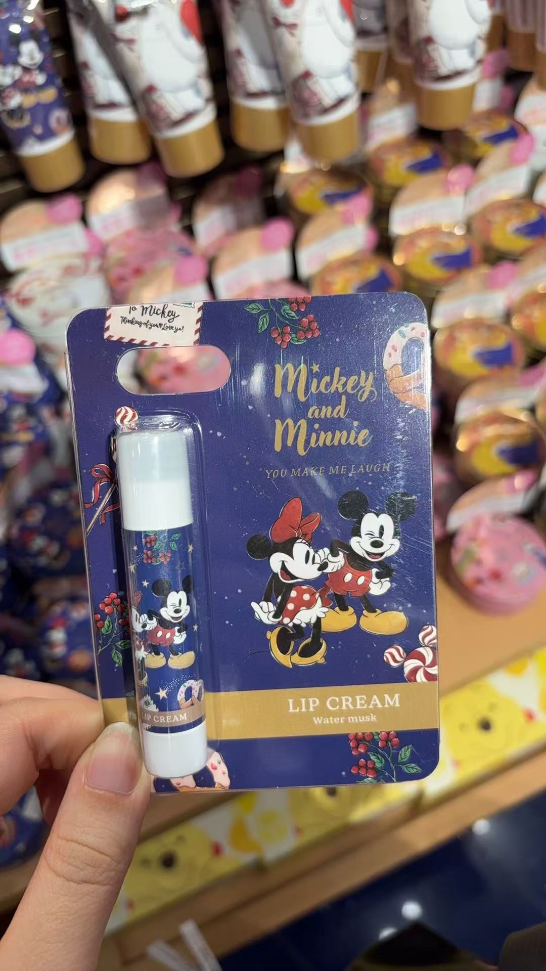 1025 迪士尼 米奇Mickey米妮Minnie水麝香保湿无色润唇膏