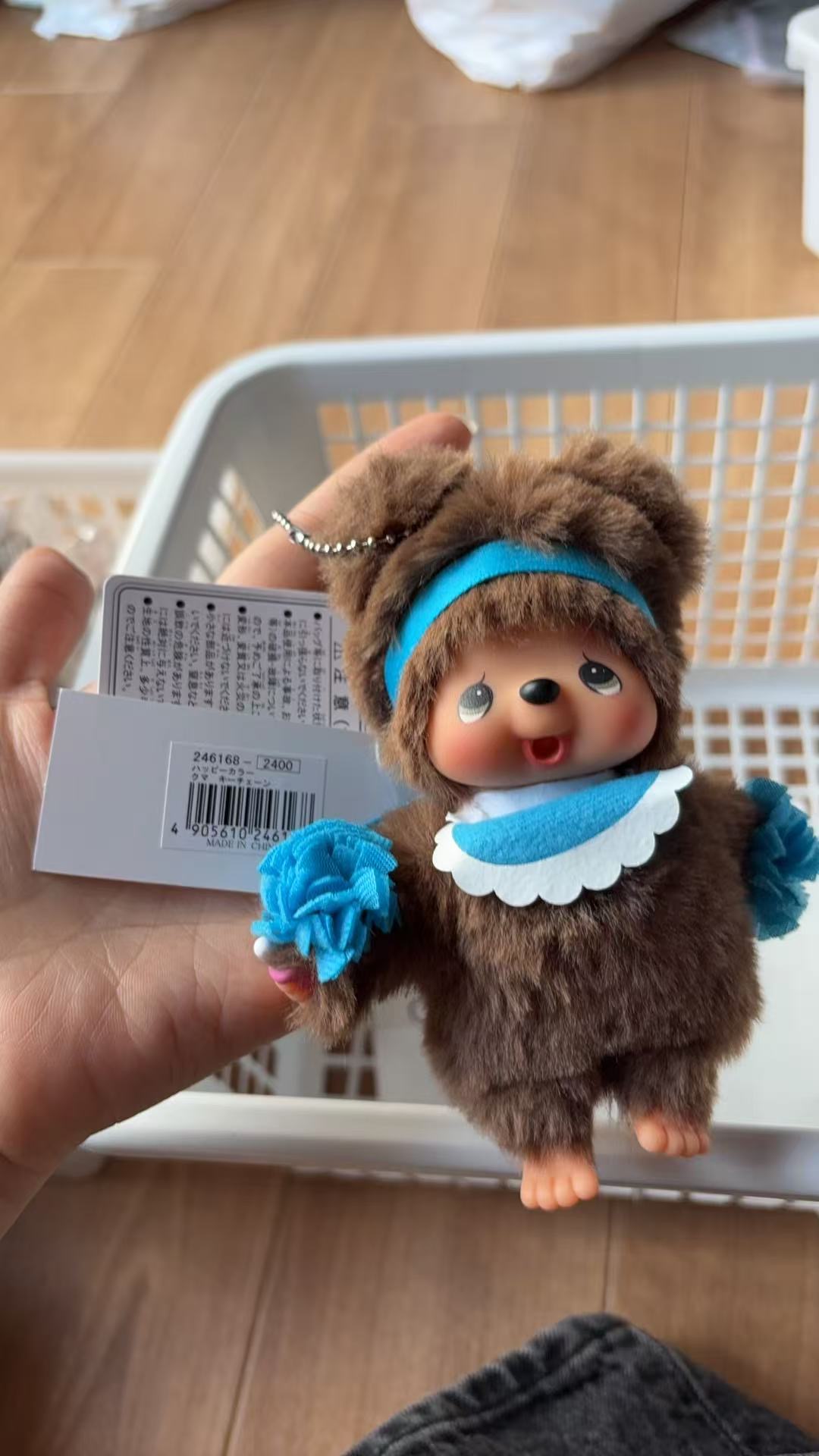 1028 蒙蒙奇蓝色花 毛绒挂件